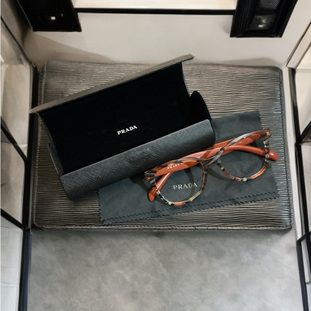 Prada Men's Tortoise Frame with Rust Interior